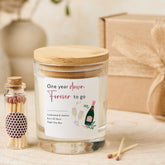 Anniversary Candle Gift for Wife Girlfriend One Year Down Forever to Go Husband Boyfriend Couple First Wedding Anniversary Keepsake